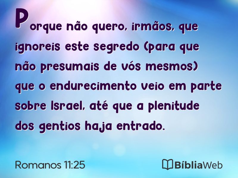 Romanos 11:25 em imagem para compartilhar