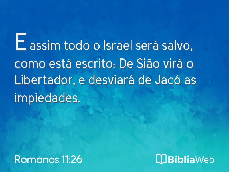 Romanos 11:26 em imagem para compartilhar