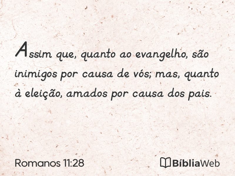 Romanos 11:28 em imagem para compartilhar