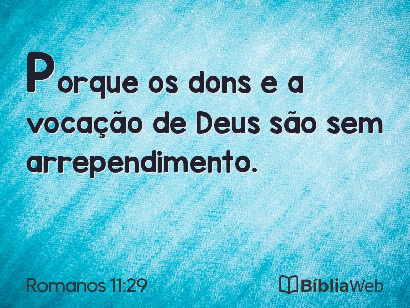 Romanos 11:29 em imagem para compartilhar