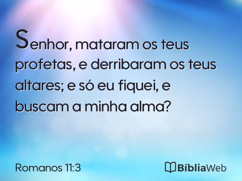 Romanos 11:3 em imagem para compartilhar
