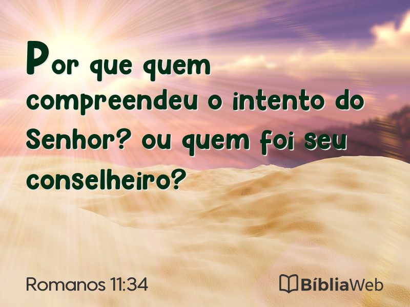 Romanos 11:34 em imagem para compartilhar