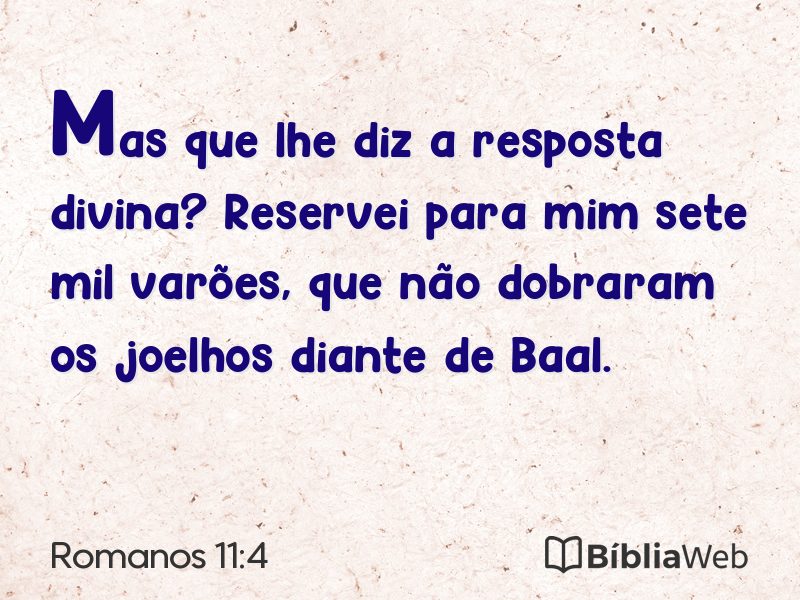 Romanos 11:4 em imagem para compartilhar