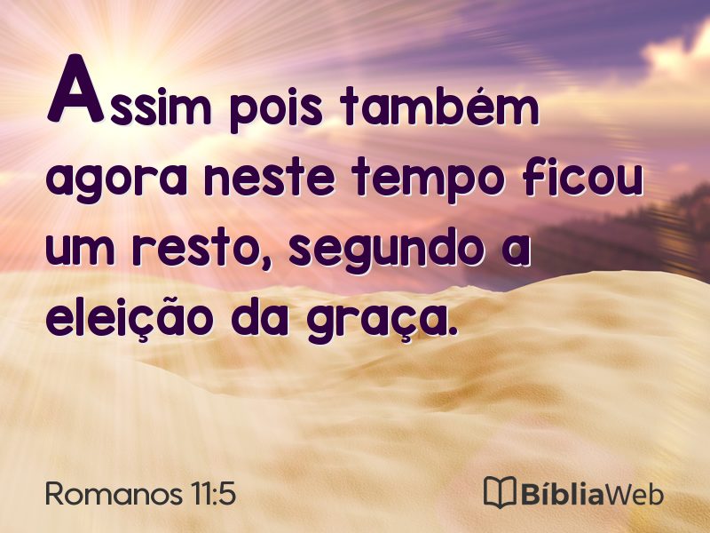 Romanos 11:5 em imagem para compartilhar