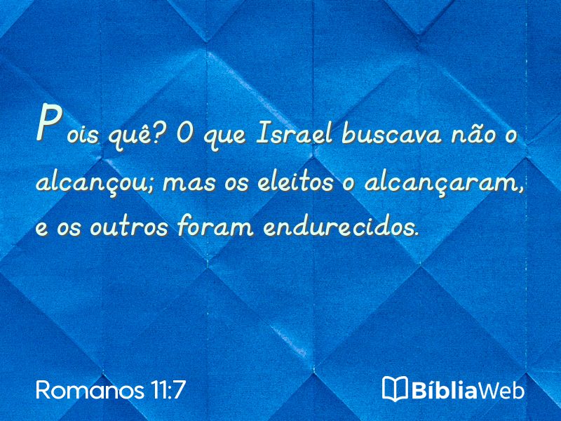 Romanos 11:7 em imagem para compartilhar
