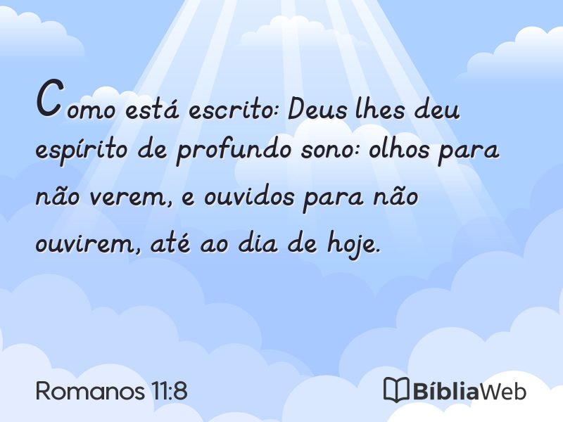 Romanos 11:8 em imagem para compartilhar