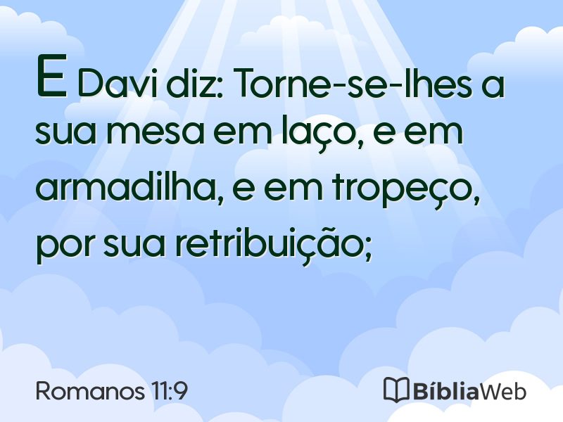 Romanos 11:9 em imagem para compartilhar