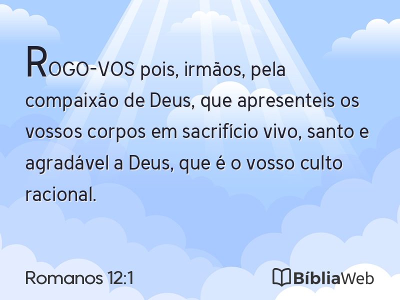 Romanos 12:1 em imagem para compartilhar