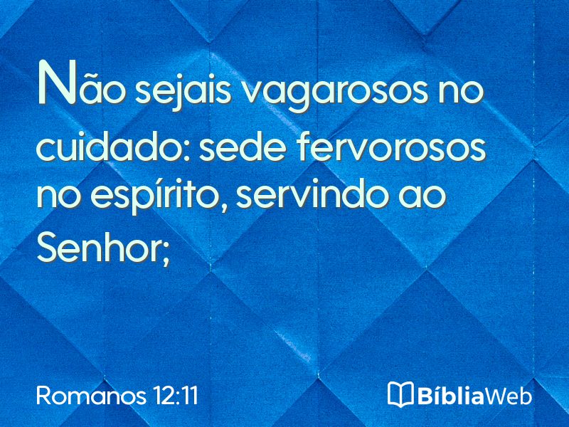 Romanos 12:11 em imagem para compartilhar
