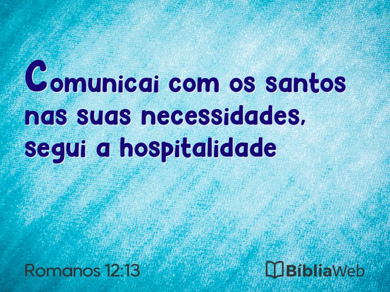 Romanos 12:13 em imagem para compartilhar