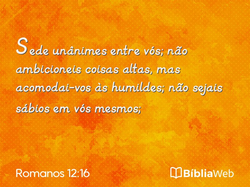 Romanos 12:16 em imagem para compartilhar