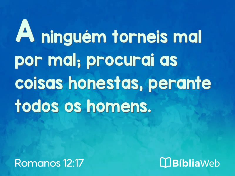 Romanos 12:17 em imagem para compartilhar