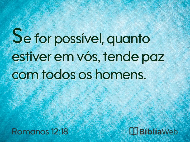 Romanos 12:18 em imagem para compartilhar