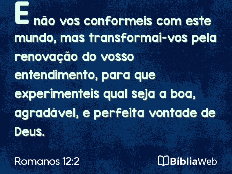 Romanos 12:2 em imagem para compartilhar