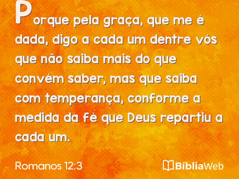 Romanos 12:3 em imagem para compartilhar