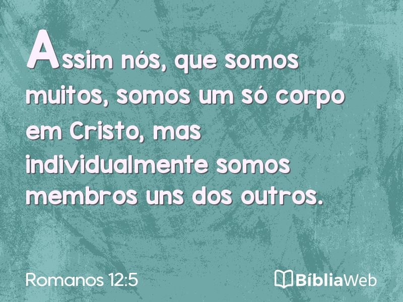 Romanos 12:5 em imagem para compartilhar