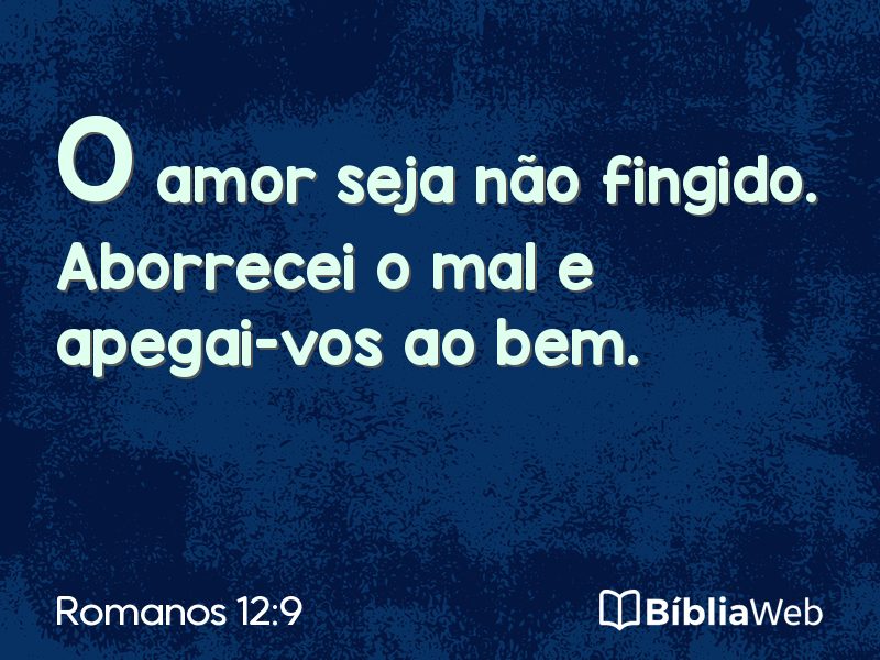 Romanos 12:9 em imagem para compartilhar