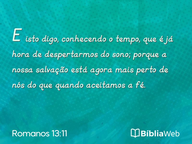 Romanos 13:11 em imagem para compartilhar