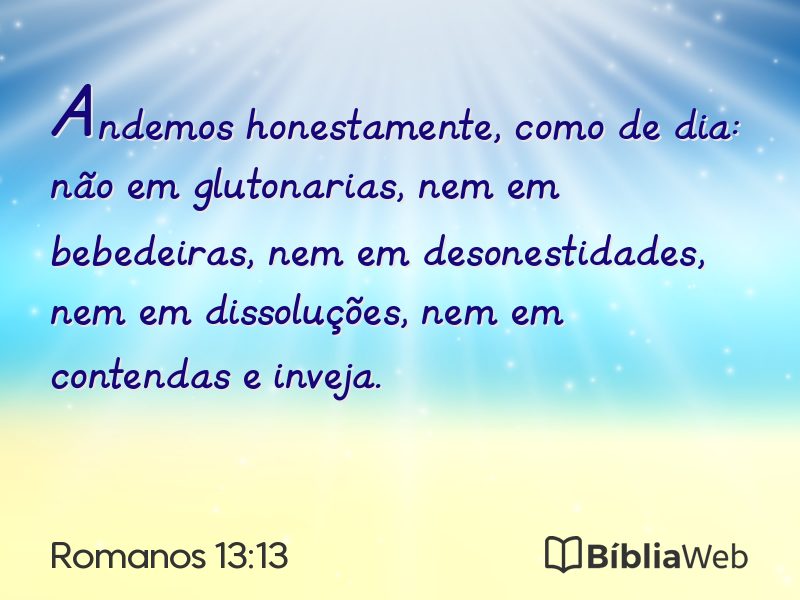 Romanos 13:13 em imagem para compartilhar