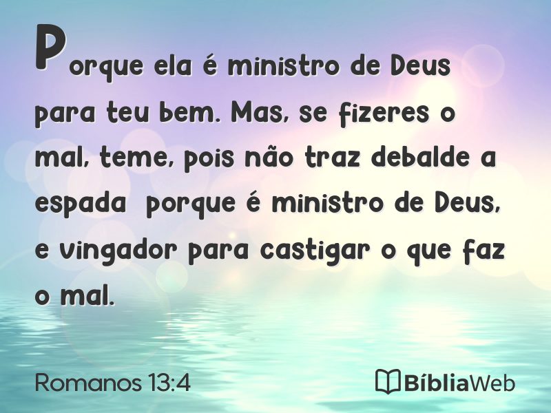 Romanos 13:4 em imagem para compartilhar
