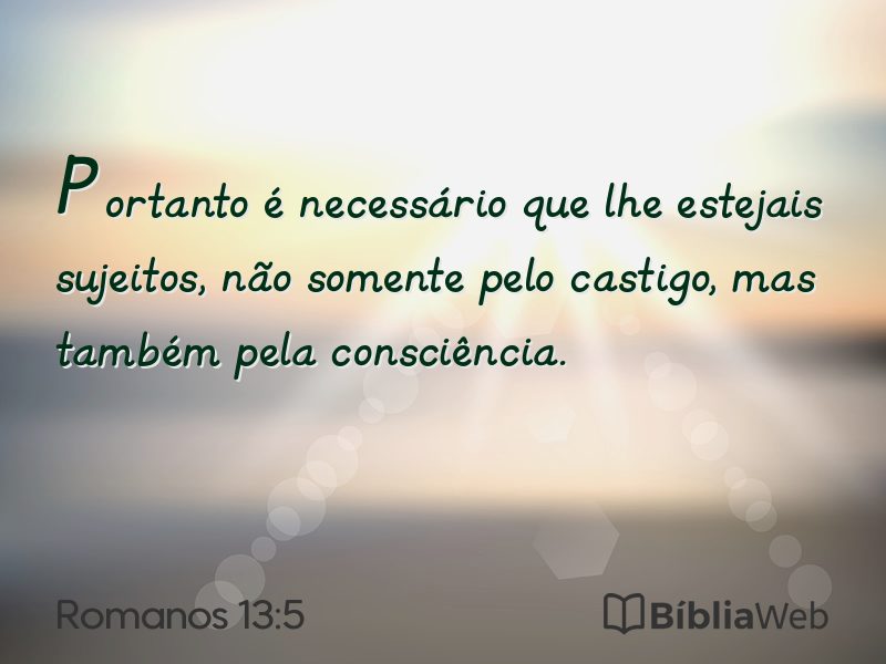 Romanos 13:5 em imagem para compartilhar