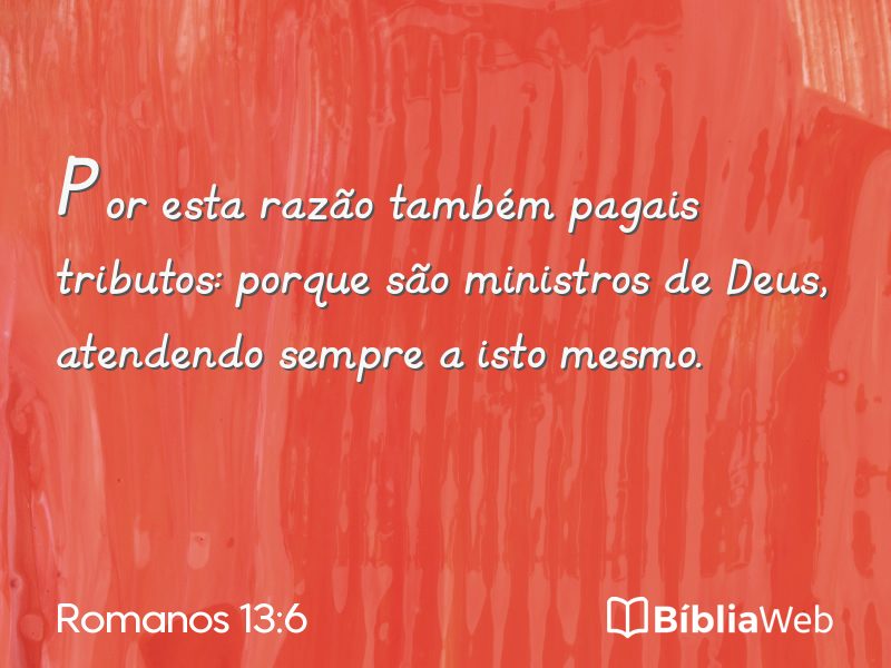 Romanos 13:6 em imagem para compartilhar