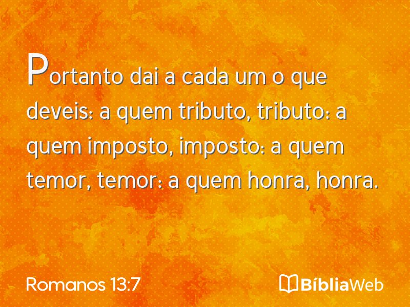 Romanos 13:7 em imagem para compartilhar