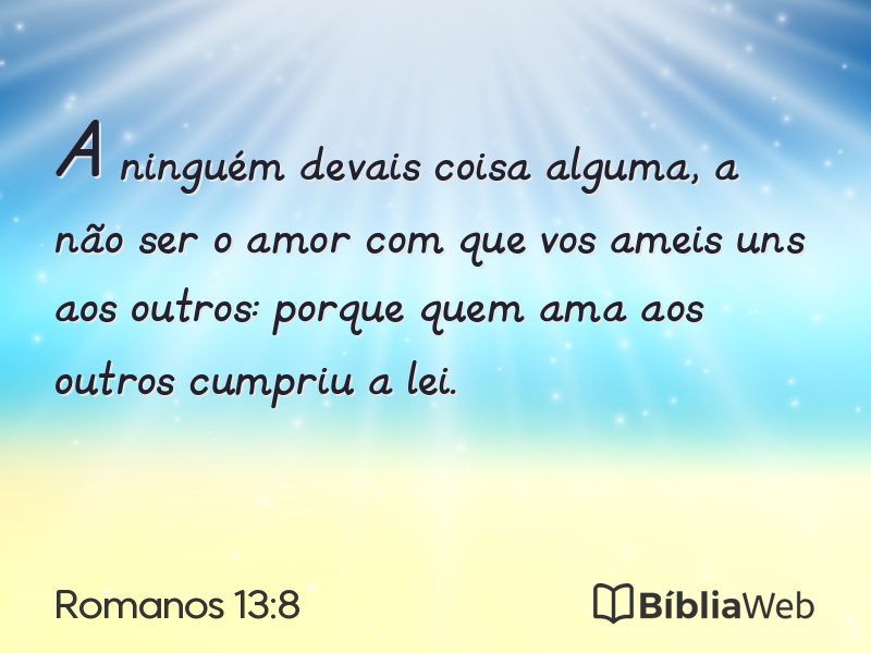 Romanos 13:8 em imagem para compartilhar