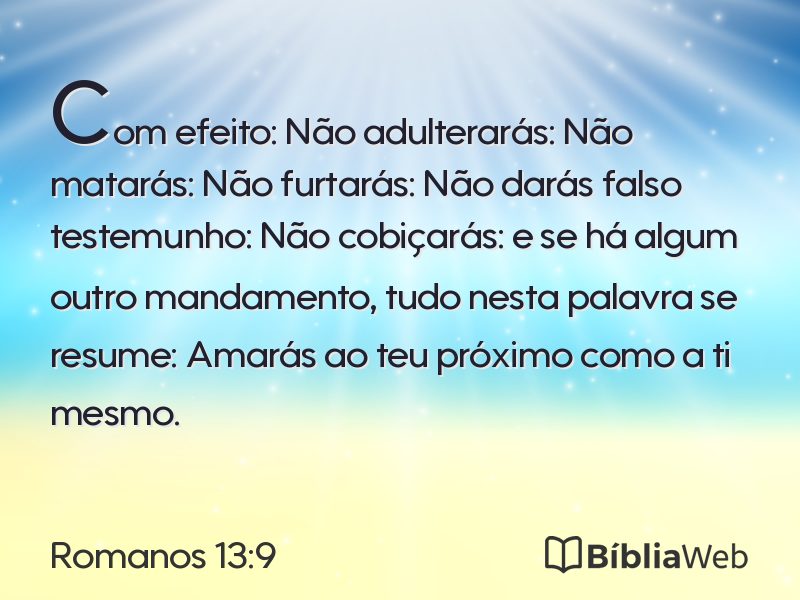 Romanos 13:9 em imagem para compartilhar