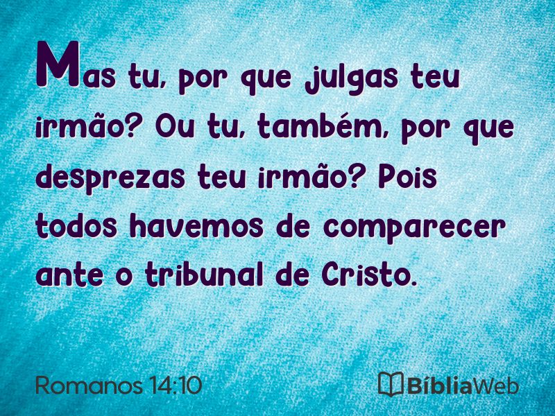 Romanos 14:10 em imagem para compartilhar