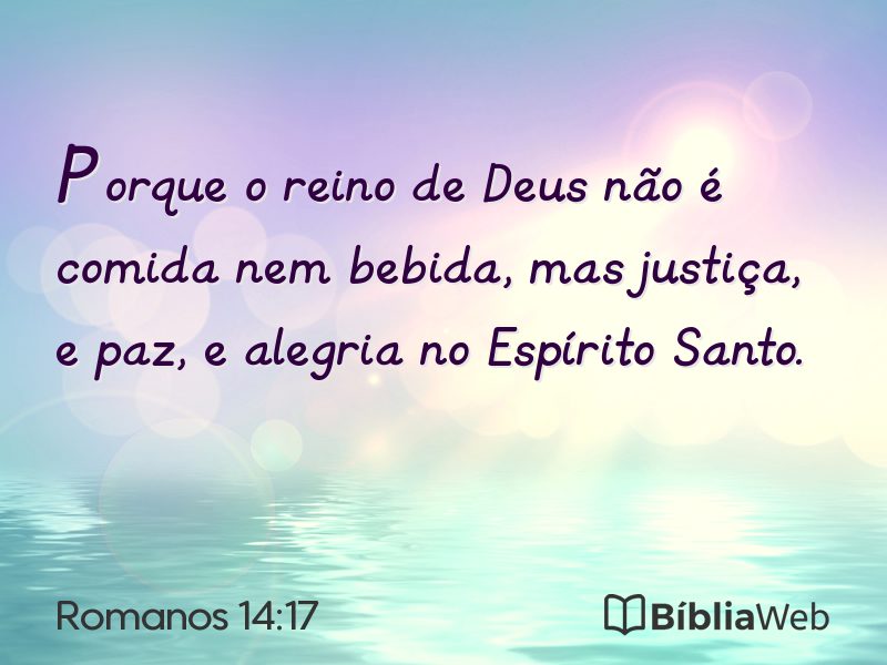 Romanos 14:17 em imagem para compartilhar
