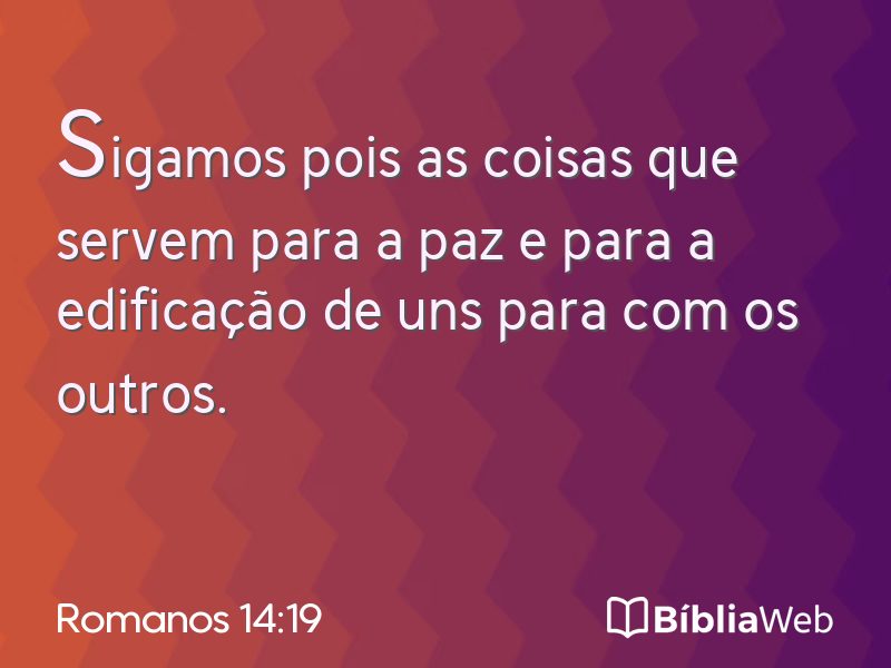 Romanos 14:19 em imagem para compartilhar