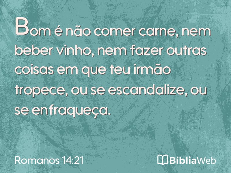 Romanos 14:21 em imagem para compartilhar