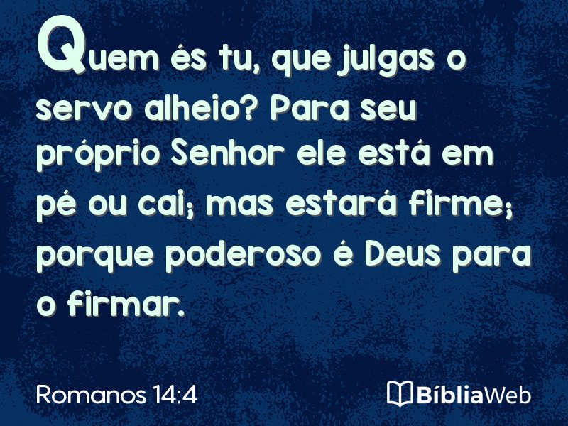 Romanos 14:4 em imagem para compartilhar