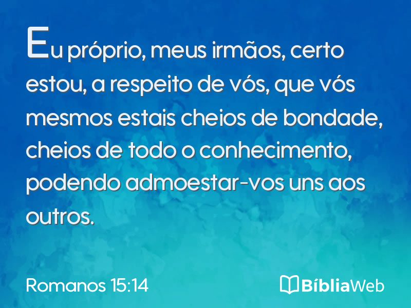 Romanos 15:14 em imagem para compartilhar