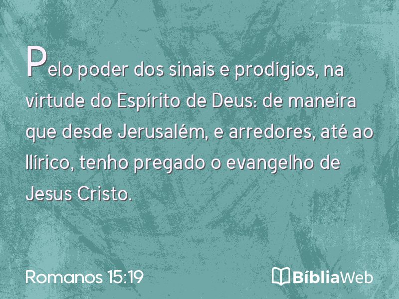 Romanos 15:19 em imagem para compartilhar