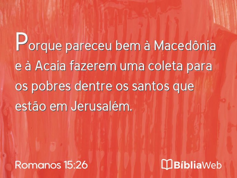 Romanos 15:26 em imagem para compartilhar