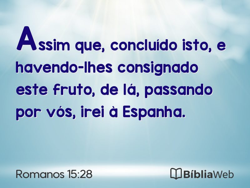 Romanos 15:28 em imagem para compartilhar