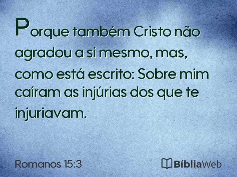 Romanos 15:3 em imagem para compartilhar