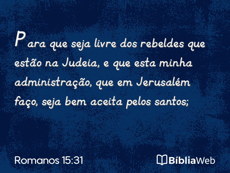 Romanos 15:31 em imagem para compartilhar