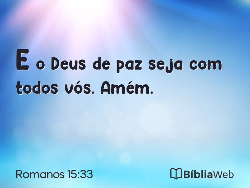 Romanos 15:33 em imagem para compartilhar