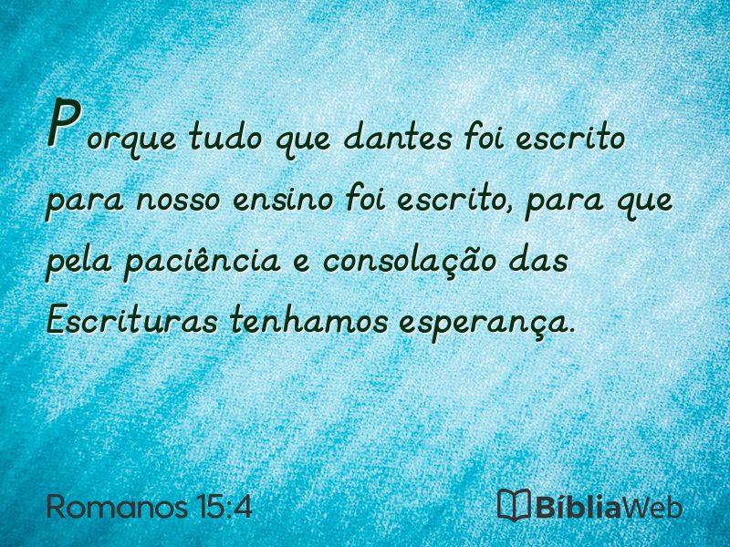 Romanos 15:4 em imagem para compartilhar