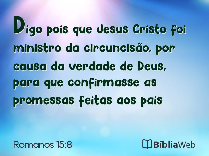 Romanos 15:8 em imagem para compartilhar