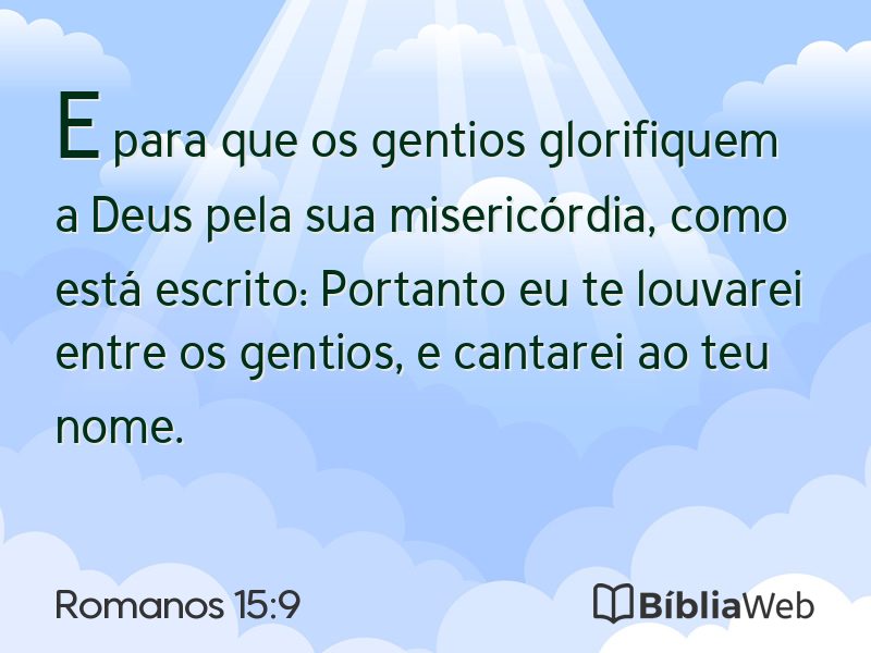 Romanos 15:9 em imagem para compartilhar