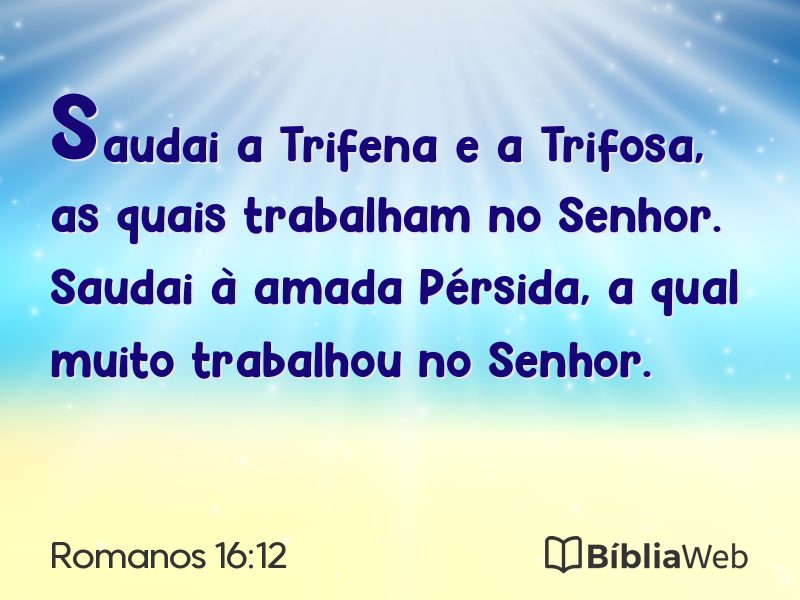 Romanos 16:12 em imagem para compartilhar