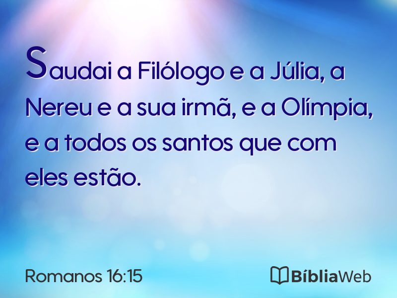 Romanos 16:15 em imagem para compartilhar
