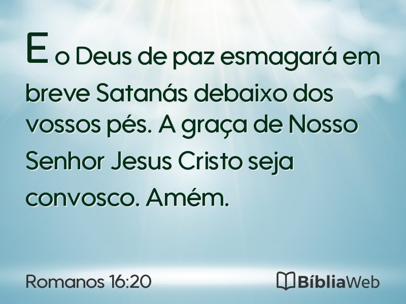 Romanos 16:20 em imagem para compartilhar