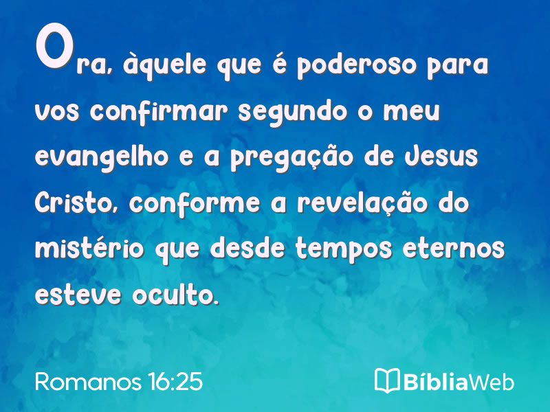 Romanos 16:25 em imagem para compartilhar
