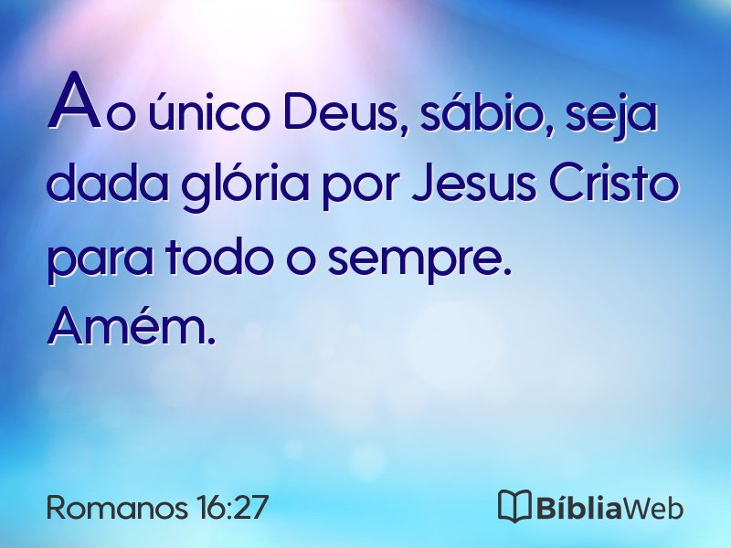 Romanos 16:27 em imagem para compartilhar