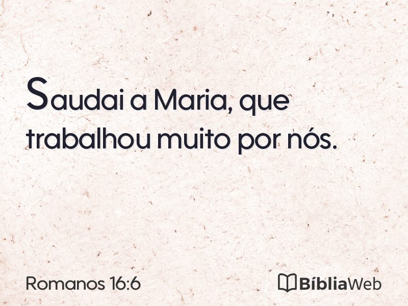 Romanos 16:6 em imagem para compartilhar